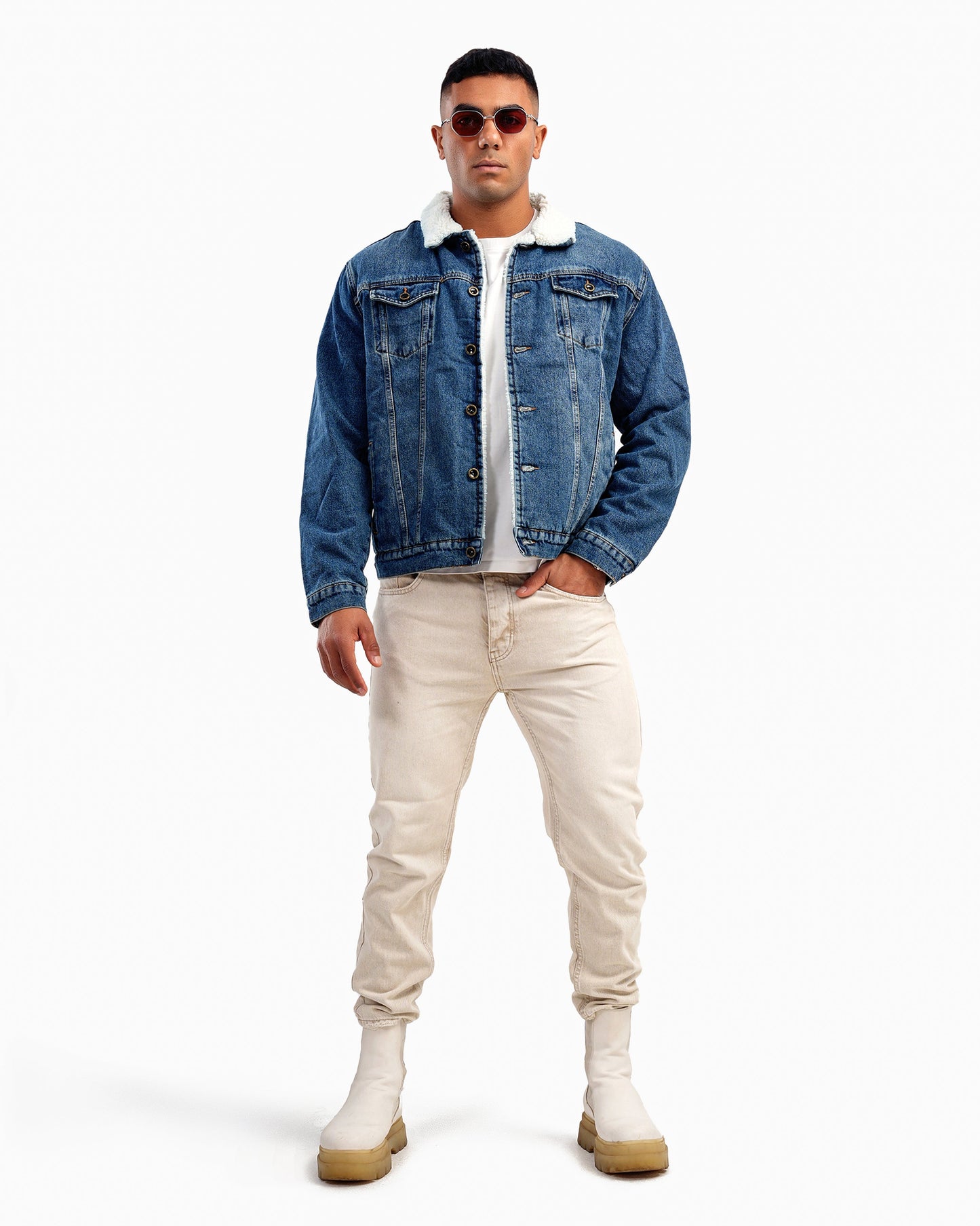 Men’s Denim Jacket With Shearling