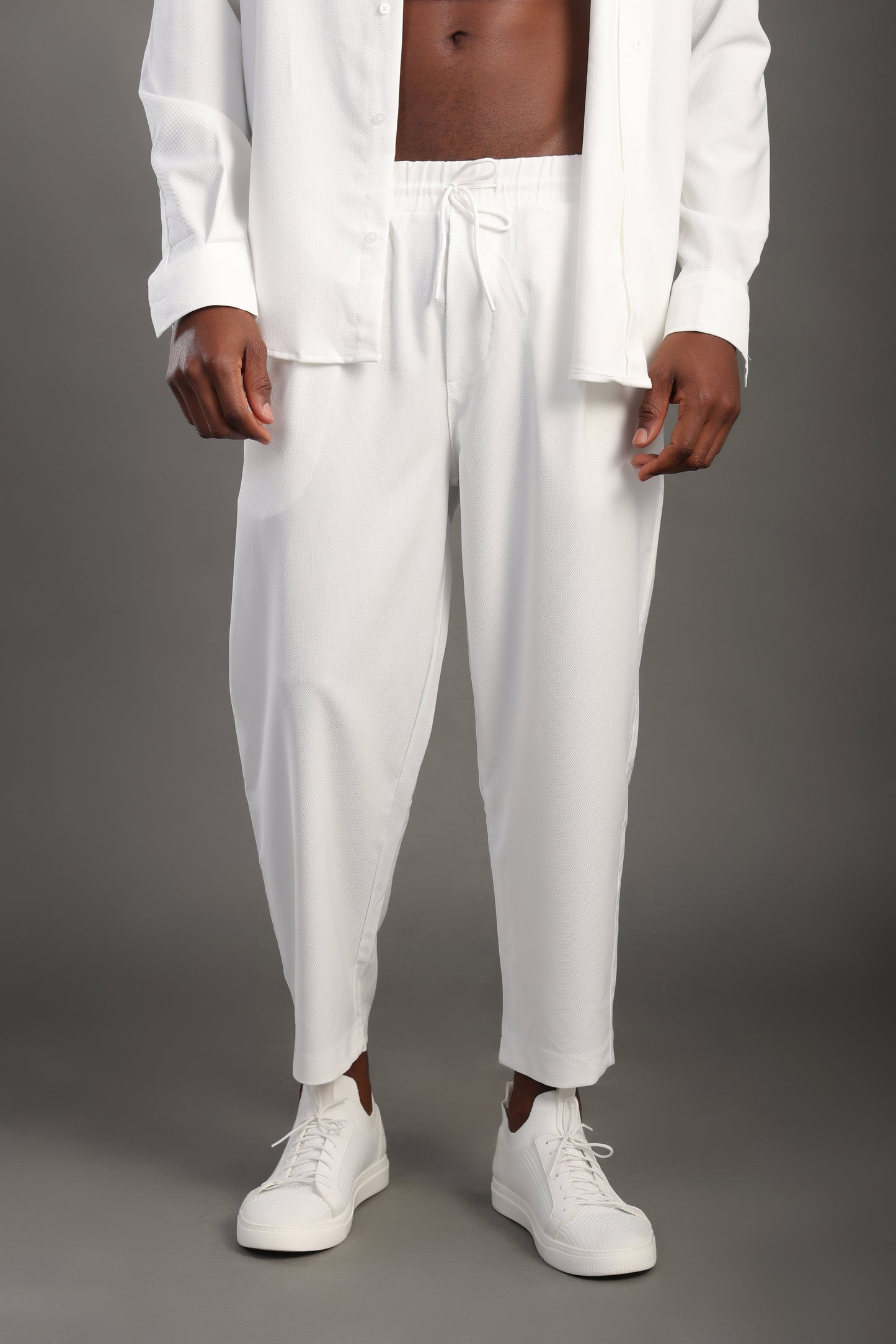 Men's White Mandarin Set