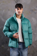 Men’s Mint Green Corduroy Puffer Jacket