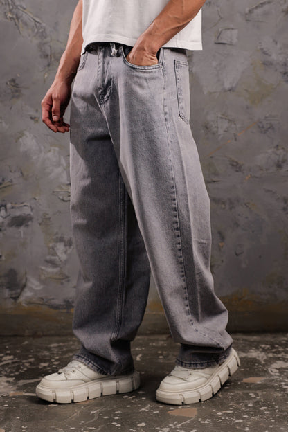 Men's Relax Baggy Gray Trousers