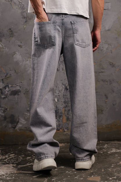 Men's Relax Baggy Gray Trousers