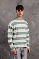Men’s Crew Neck Pullover In Mint Green