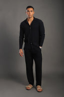 Men's Black Stripes Casual Set