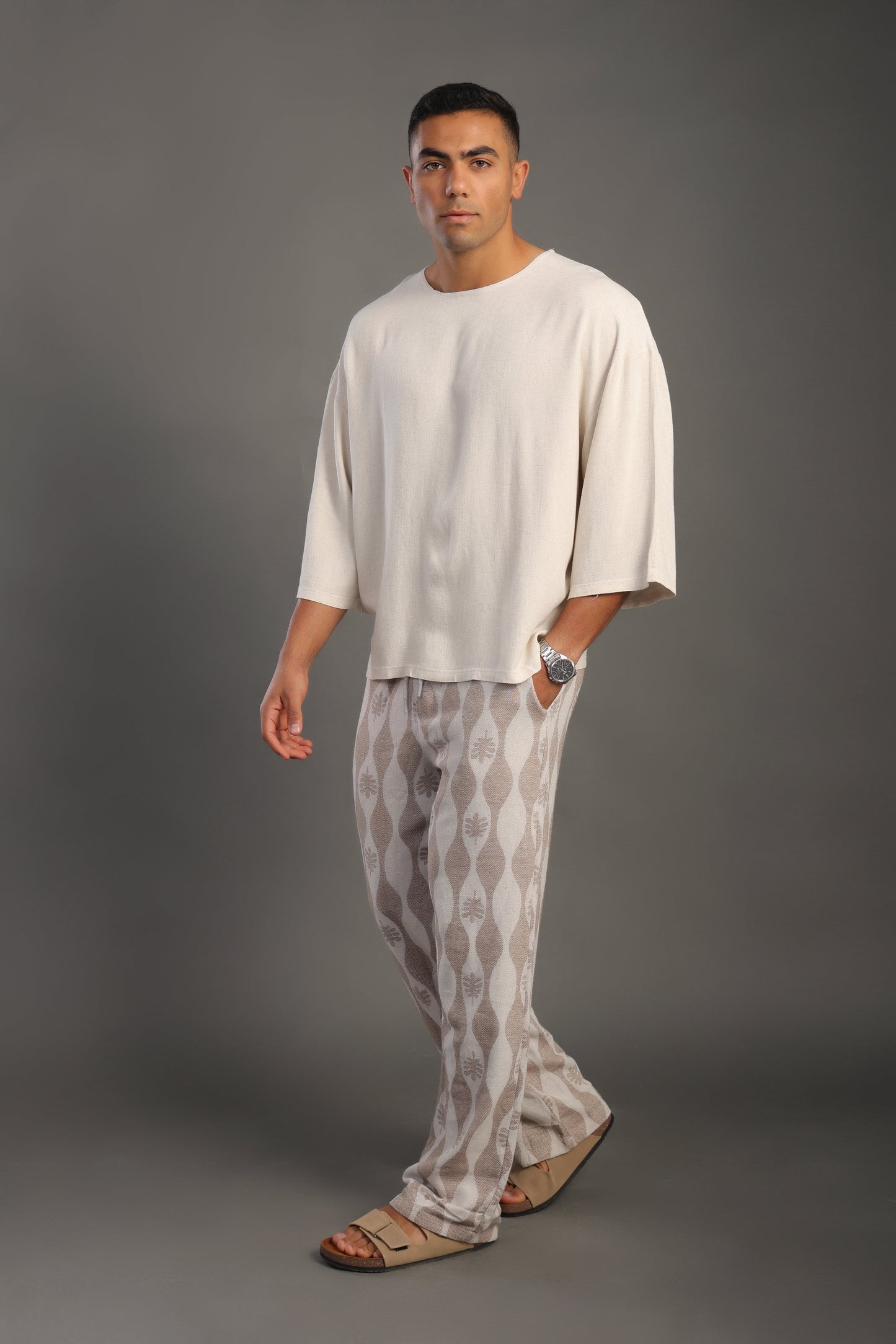 Men's Sand Beige Oversize T-shirt