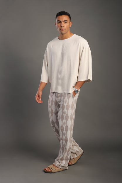 Men's Sand Beige Oversize T-shirt