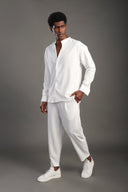 Men's White Mandarin  Set