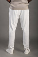 Men's White Regular Fit Trousers