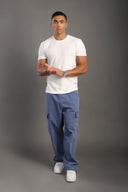 Men's White Round Neck T-shirt