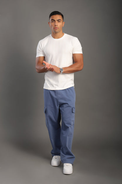 Men's White Round Neck T-shirt