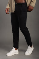 Men's Black Regular Fit Trousers