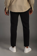 Men's Black Regular Fit Trousers