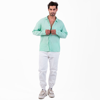 Men's Oversize Loose Linen Shirt