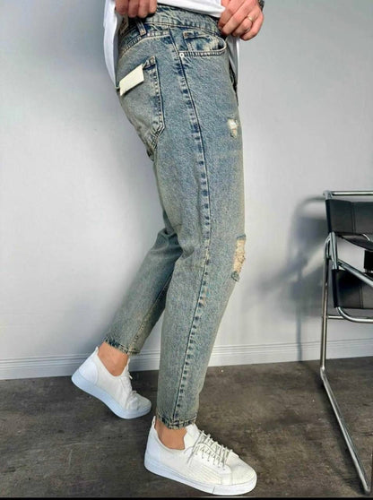Men's Comfy Boyfriend Cut Denim Trousers