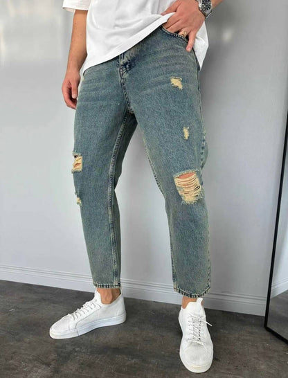 Men's Comfy Boyfriend Cut Denim Trousers
