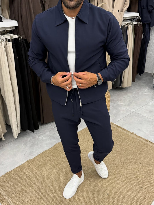 Men's Dark Blue Zip Jacket
