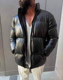 Men’s Waterproof Puffer Jacket In Black